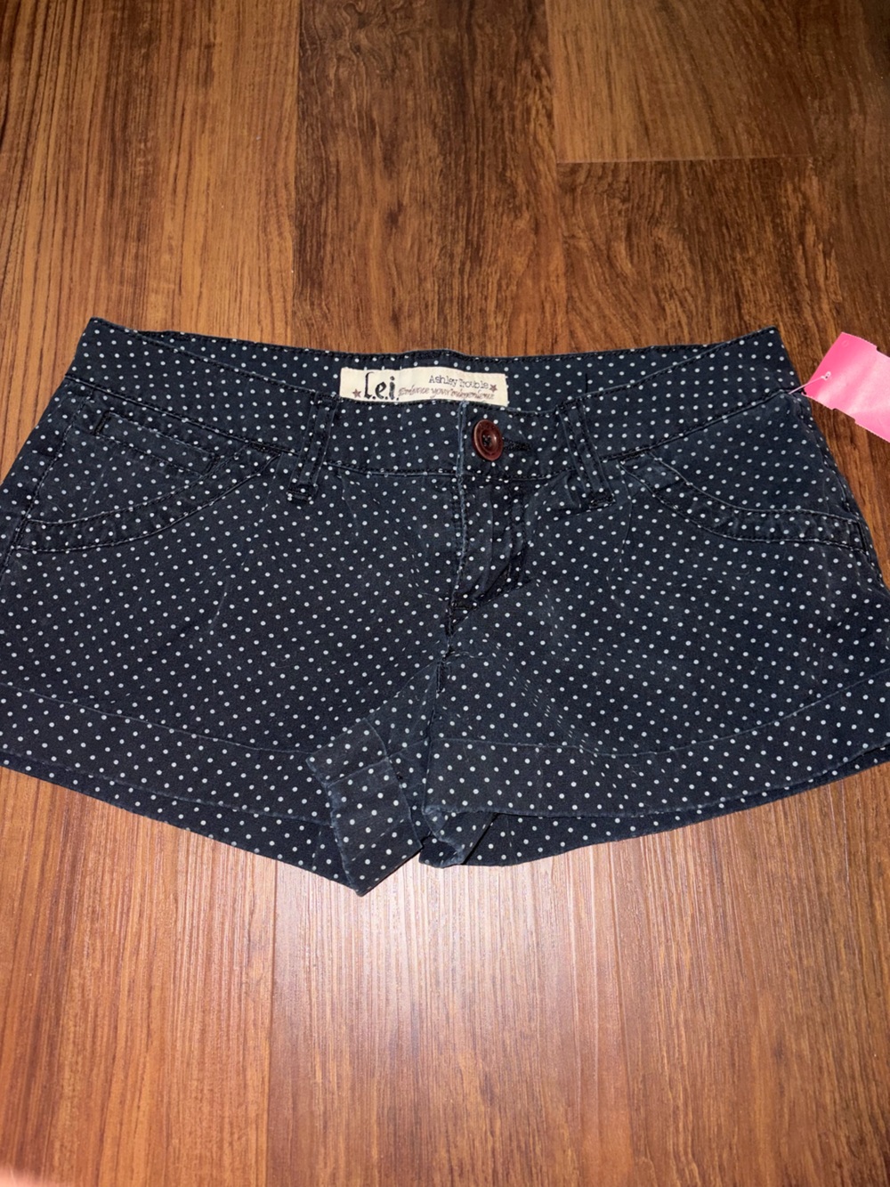 lei Navy Blue Polka Dot Women's Shorts